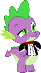 Size: 1361x2420 | Tagged: safe, artist:pantera000, spike, dragon, butler, simple background, solo, transparent background, vector