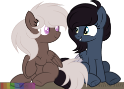 Size: 800x573 | Tagged: safe, artist:t-aroutachiikun, oc, oc only, oc:stella minoris, oc:warm love, pegasus, pony, base used, colored pupils, female, mare, simple background, transparent background