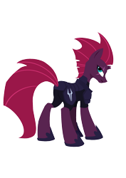 Size: 1200x1696 | Tagged: safe, artist:l8lhh8086, tempest shadow, pony, my little pony: the movie, armor, broken horn, dock, female, looking at you, mare, plot, rear view, simple background, solo, transparent background