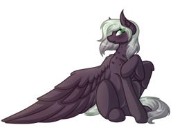 Size: 5000x3873 | Tagged: safe, artist:amazing-artsong, oc, oc only, oc:reyna cloverfield, pegasus, pony, :t, absurd resolution, blushing, chest fluff, female, high res, mare, simple background, sitting, solo, transparent background