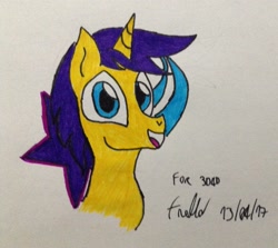 Size: 1909x1703 | Tagged: safe, artist:frollo7797, comet tail, drawing, solo, traditional art