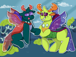 Size: 2732x2048 | Tagged: safe, artist:peanutcat62, pharynx, thorax, changedling, changeling, to change a changeling, changedling brothers, king thorax, prince pharynx