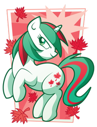 Size: 400x521 | Tagged: safe, artist:xkappax, gusty, pony, unicorn, g1, female, g1 to g4, generation leap, leaf, mare, rearing, simple background, solo, transparent background