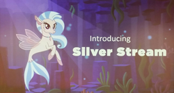 Size: 1272x682 | Tagged: safe, silverstream, seapony (g4), school daze, season 8, female, hascon, jewelry, necklace, official, seaquestria, solo, underwater