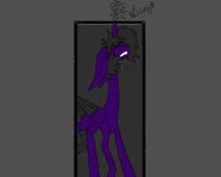 Size: 1000x800 | Tagged: safe, artist:carnivore-alicorn, oc, oc only, alicorn, pony, alicorn oc, door, horn, horn problems, ouch, solo