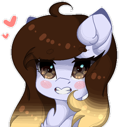 Size: 500x500 | Tagged: safe, artist:mauuwde, oc, oc only, oc:claire, pegasus, pony, female, mare, oekaki, pixel-crisp art, simple background, solo, transparent background