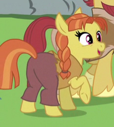 Size: 233x260 | Tagged: safe, screencap, jorunn, earth pony, pony, campfire tales, background pony, cropped, female, happy, male, mare, plot, solo focus, stallion, unnamed pony