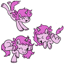 Size: 1844x1678 | Tagged: safe, artist:raptorfarts, oc, oc only, oc:sugar swirl, pony, unicorn, dancing, happy, solo