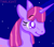 Size: 332x289 | Tagged: safe, artist:littlemisskate, twilight sparkle, pony, unicorn, female, mare, multicolored mane, purple coat, solo