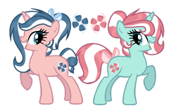 Size: 822x506 | Tagged: safe, artist:6figersloverever, oc, oc only, oc:black berry, oc:raspberry, offspring, parent:aloe, parent:flam, parent:flim, parent:lotus blossom, parents:aloeflim, parents:lotusflam