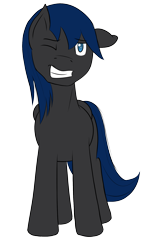 Size: 1164x1936 | Tagged: safe, artist:melodicstream, oc, oc only, oc:melodic stream, pegasus, pony, 2017 community collab, derpibooru community collaboration, looking at you, one eye closed, simple background, solo, transparent background, wink