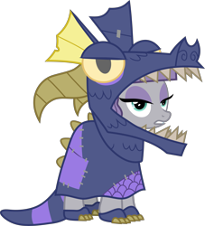 Size: 3670x4042 | Tagged: safe, artist:frownfactory, maud pie, earth pony, pony, uncommon bond, .svg available, clothes, costume, dragon costume, female, mare, simple background, solo, svg, transparent background, vector