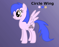 Size: 400x320 | Tagged: safe, artist:platinumdrop, oc, oc only, oc:circle wing, pegasus, pony, female, gradient background, mare, reference sheet, solo