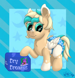 Size: 1896x1970 | Tagged: safe, artist:wittleskaj, oc, oc only, oc:sun light, pegasus, pony, diaper, female, filly, foal, pullup (diaper)