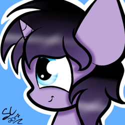 Size: 500x500 | Tagged: safe, artist:sugarcloud12, oc, oc only, oc:color fire, pony, unicorn, bust, male, portrait, solo, stallion