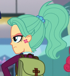 Size: 531x581 | Tagged: safe, screencap, alizarin bubblegum, garden grove, equestria girls, friendship games, cropped, solo