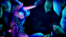 Size: 1024x576 | Tagged: safe, artist:purediamond360, oc, oc only, pony, unicorn, crystal, female, magic, mare, solo