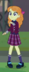 Size: 139x341 | Tagged: safe, screencap, orange sherbette, equestria girls, friendship games, clothes, cropped, crystal prep academy uniform, school uniform, solo