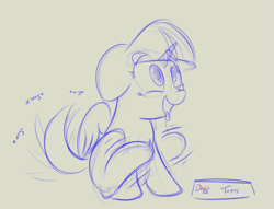 Size: 1123x856 | Tagged: safe, artist:tg1117, twilight sparkle, twilight sparkle (alicorn), alicorn, pony, behaving like a dog, cute, pony pet, sketch, solo, tail wag, tongue out