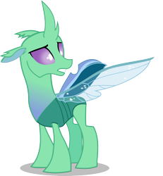 Size: 1500x1620 | Tagged: safe, artist:frownfactory, changedling, changeling, celestial advice, .svg available, background changeling, simple background, solo, svg, transparent background, vector