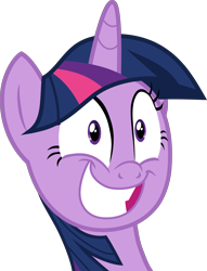 Size: 5240x6876 | Tagged: safe, artist:frownfactory, twilight sparkle, twilight sparkle (alicorn), alicorn, top bolt, absurd resolution, bust, faic, female, grin, mare, portrait, simple background, smiling, solo, squee, transparent background, vector