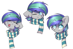 Size: 1024x697 | Tagged: safe, artist:starlyflygallery, oc, oc only, oc:storm feather, pony, bust, clothes, male, one eye closed, portrait, scarf, simple background, solo, stallion, tongue out, transparent background, wink