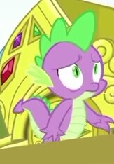 Size: 163x234 | Tagged: safe, spike, dragon, inspiration manifestation, season 4, cropped, male, solo