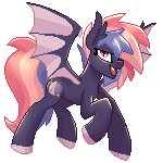 Size: 150x150 | Tagged: safe, artist:aegann, oc, oc only, bat pony, pony, pixel art, simple background, solo, transparent background