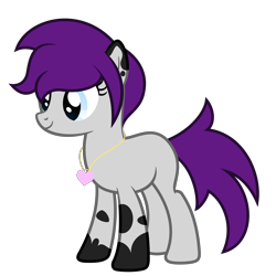 Size: 9375x9375 | Tagged: safe, artist:besttubahorse, oc, oc only, earth pony, pony, absurd resolution, blank flank, female, jewelry, necklace, simple background, solo, spots, transparent background, vector