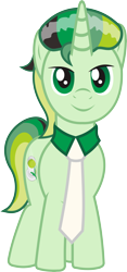 Size: 4807x10260 | Tagged: safe, artist:alphatea, oc, oc only, oc:alpha tea, unicorn, 2018 community collab, absurd resolution, collar, derpibooru community collaboration, food, front view, green, green tea, handsome, looking at you, male, masculine, matcha, necktie, pomade, serious, serious face, simple background, smiling, solo, stallion, standing, tea, transparent, transparent background, young