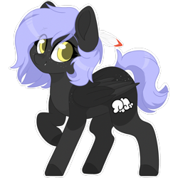 Size: 2048x2048 | Tagged: safe, artist:cinnamontee, oc, oc only, oc:cloudy night, pegasus, pony, female, high res, mare, raised hoof, simple background, solo, transparent background