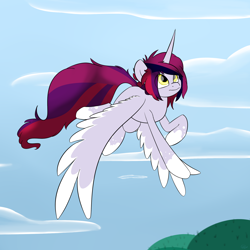 Size: 2000x2000 | Tagged: safe, artist:chibadeer, oc, oc only, alicorn, pony, alicorn oc, female, flying, high res, mare, solo