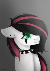 Size: 1024x1455 | Tagged: safe, artist:tinatina-8, oc, oc only, oc:emala jiss, pegasus, pony, choker, female, mare, solo, spiked choker