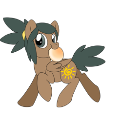 Size: 900x900 | Tagged: safe, artist:perfectpinkwater, pony, hau, malasada, male, pokémon, pokémon sun and moon, pokémon trainer, ponified