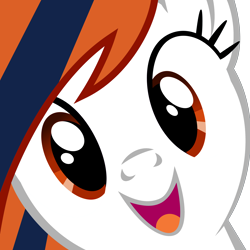Size: 4000x4000 | Tagged: safe, edit, oc, oc only, oc:milo highliss, earth pony, pony, american football, close-up, denver broncos, excited, exploitable meme, female, football, hi anon, looking at you, mare, meme, open mouth, open smile, simple background, smiling, smiling at you, solo, transparent background, vector, vector edit