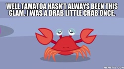 Size: 600x337 | Tagged: safe, edit, edited screencap, screencap, crab, ppov, disney, image macro, meme, moana, shiny (song), tamatoa