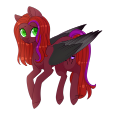 Size: 1643x1531 | Tagged: safe, artist:ohhoneybee, oc, oc only, oc:nightshade, pegasus, pony, colored pupils, colored wings, female, mare, simple background, solo, transparent background