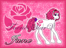 Size: 2338x1700 | Tagged: safe, artist:faerie-starv, pony, g1, june rose, solo, watermark