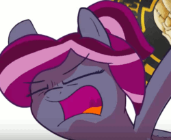 Size: 632x519 | Tagged: safe, screencap, oc, oc only, oc:spotlight splash, pony, animated, equestria daily, equestria daily ad, eyes closed, gif, meme, open mouth, solo, triggered