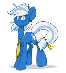 Size: 4390x4808 | Tagged: safe, artist:kez, oc, oc only, oc:azura, pony, absurd resolution, necktie, simple background, smiling, solo, transparent background