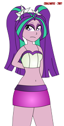 Size: 1014x2000 | Tagged: safe, artist:crazautiz, aria blaze, equestria girls, belly button, female, midriff, simple background, solo, transparent background