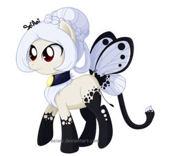 Size: 600x544 | Tagged: safe, artist:seiani, oc, oc only, original species, pony, female, flutteria, simple background, solo, transparent background