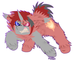 Size: 1024x839 | Tagged: safe, artist:vanillaswirl6, oc, oc only, oc:jon, pony, unicorn, chibi, commission, heterochromia, male, simple background, solo, stallion, transparent background, unshorn fetlocks