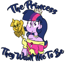 Size: 3341x3175 | Tagged: safe, artist:befishproductions, twilight sparkle, equestria girls, clothes, coronation dress, dress, looking at you, scepter, simple background, solo, twilight scepter