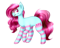 Size: 1797x1440 | Tagged: safe, artist:despotshy, oc, oc only, oc:amai koi, earth pony, pony, clothes, female, mare, simple background, socks, solo, striped socks, transparent background