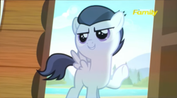 Size: 1235x686 | Tagged: safe, screencap, rumble, pegasus, pony, marks and recreation, colt, male, solo