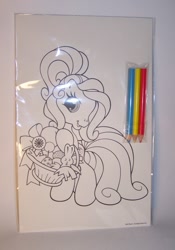 Size: 556x793 | Tagged: safe, rainbow dash (g3), pony, g3.5, coloring page, irl, merchandise, photo, solo