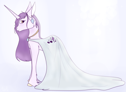 Size: 3301x2432 | Tagged: safe, artist:php29, derpibooru exclusive, oc, oc only, oc:ace of diamonds, classical unicorn, pony, unicorn, clothes, cloven hooves, cutie mark dress, dress, ear piercing, earring, gown, jewelry, leonine tail, piercing, solo, unshorn fetlocks