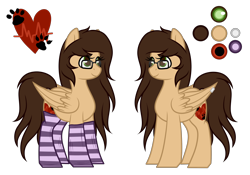 Size: 3000x2100 | Tagged: safe, artist:blocksy-art, oc, oc only, oc:lightning chaser, pegasus, pony, clothes, female, glasses, high res, mare, reference sheet, socks, solo, striped socks