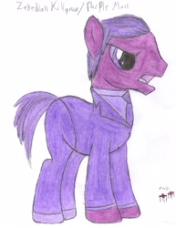 Size: 2550x3300 | Tagged: safe, artist:aridne, earth pony, pony, marvel comics, ponified, solo, the purple man, traditional art